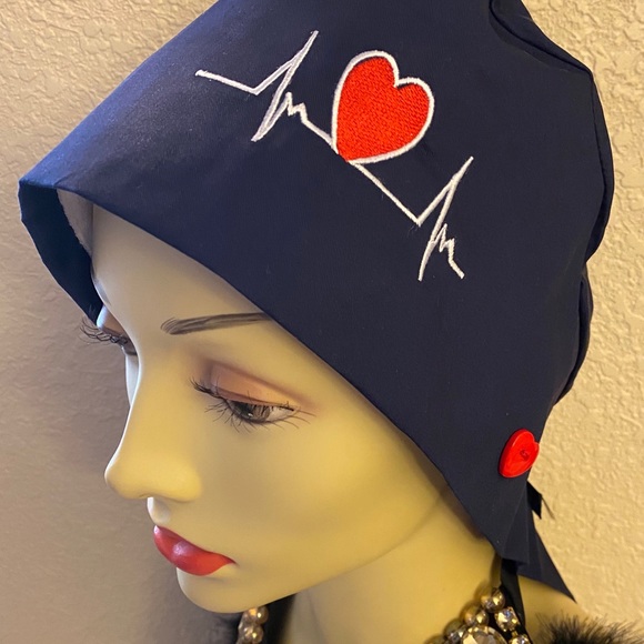 COPY - Unisex EKG Rhythm Surgical Cap - Picture 5 of 10